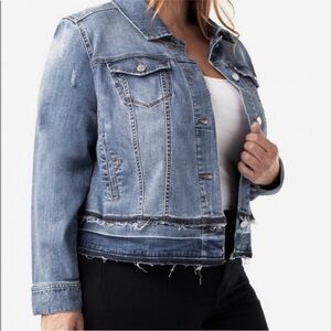 Liverpool Denim Stretch Released Hem Jacket